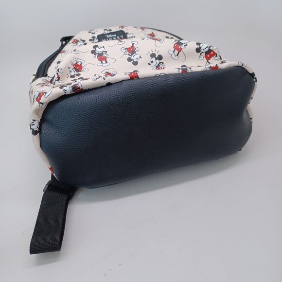Disney Mickey Mouse Backpack BioWorld Cream Black Red Mini Bag NEW - Picture 12 of 16